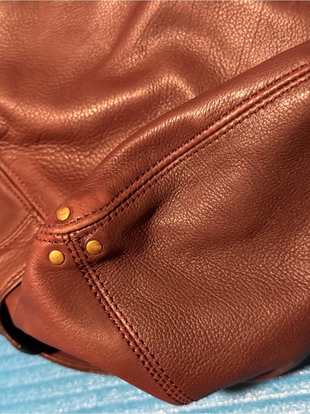 Jerome Dreyfuss “Pedro” Burgundy Leather Crossbody Shoulder Bag - Picture 10 of 16